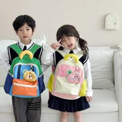 ZWY202 New Lightweight Children Shoulder Bag Oxford Waterproof Cute Cartoon School Bag Wholesale Color Blocking Small Backpack