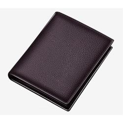 KBW189 2023 Custom Leather Wallet Men's Leather Slim Anti-theft Brush Vertical Paragraph Card Bag Men's Short Money Clip