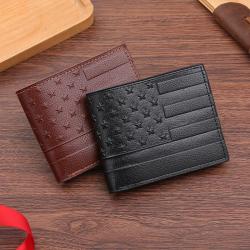 Multi-card space money clip creative fashion embossed horizontal section business short men's wallet leisure money clip man