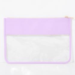 2022 Keymay Transparent Bag Women Pink Color Cosmetic Beach Bag Clear Make Up Bag