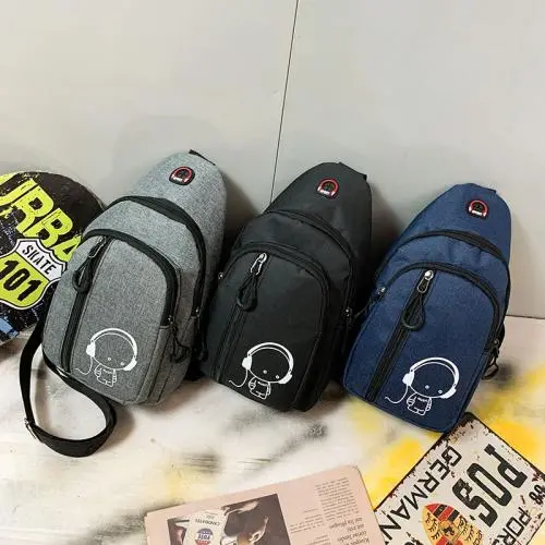 Wholesale Fashion Designer Sling Messenger Bag Phone Chest Bag Oxford Cloth Custom Crossbody Shoulder Bag Men