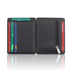 Custom Mens Leather Magic Wallet Minimalist Slim RFID Card Holder Business Wallets For Men