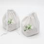 Square Bottom Cotton Drawstring Cotton Gift Candle Packaging Pouch Organic Cotton Muslin Dust Cosmetic Travel Makeup Bag