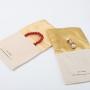 Custom Logo Printed Cotton Envelope Dust Gift Jewelry Bag Small Luxury Bracelet Necklace Jewelry Envelope Pouch