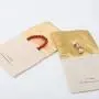 Custom Logo Printed Cotton Envelope Dust Gift Jewelry Bag Small Luxury Bracelet Necklace Jewelry Envelope Pouch
