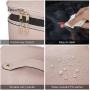 Double Zip Cosmetic Bag Travel Pink Makeup Bag Wholesale Faux Leather Cosmetic Bag Compartments Clear Small Cosmetic Pouch