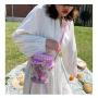 New Style Girl Custom Clear Ita Bag Fashion Chain transparent bucket ita bag for women