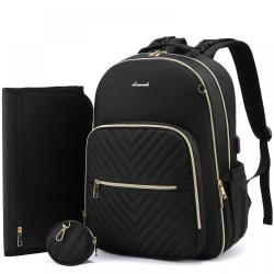 LOVEVOOK wholesale 2022 New Designer Luxury Waterproof Quilted Mommy Bags with USB custom Baby Diaper Bag women travel Backpacks