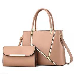 2024 Two Pieces Set Large Capacity Handbag Fashionable Single-Strap Shoulder Messenger Bag with Chain Decoration Bags for Women