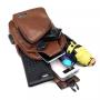 KBW664 New Fashion Men Business Chest Bags PU Leather Casual Crossbody High Quality Chest Shoulder Bag Outdoor Travel Sling Bags