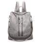 Classic solid color women's large capacity backpack