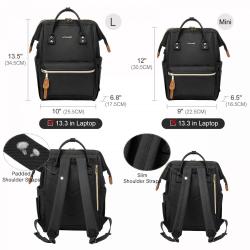 LOVEVOOK wholesale small purse Lightweight daily use bags with USB ladies causal office school mini laptop backpacks for women