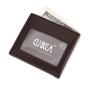 HF055 Business Card Holder Wallet For Men Lichee Pattern Driving License Card Short Credit Card Case Slim Pu Leather Coin Purse