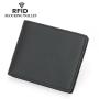 Simple Men's Microfiber Leather Wallets Anti-Theft RFID Short Wallet Credit Card Holder Cash Clip Slim Wallets Grey For man