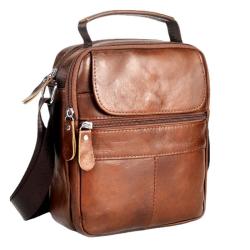 2024 Wholesale Oiled Waxed Vegan Leather Crossbody Sling Bag For Shoulder Men