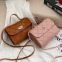 2024 Korean Version Striped Small Square Ladies Handbag Portable Fashion Bag for Women Foreign Trade Wholesale