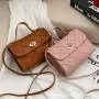 2024 Korean Version Striped Small Square Ladies Handbag Portable Fashion Bag for Women Foreign Trade Wholesale