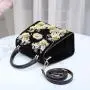New Trendy Pu Ladies Bags elegance designer handbags for Women handmade flowers and embroidery bags  factory direct sales 24 cm