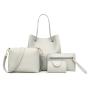 Four Pieces Of The Mother's Handbags For Ladies Girls Pure Color hand bags women handbag PU Leather bolsosparamujeres sac a main