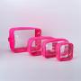 Keymay RTS Stock S M L XL 7 Colors Custom Logo Waterproof PVC Clear Makeup Bag Transparent Plastic Pouch Cosmetic Bag Makeup