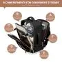 LOVEVOOK Fashion Design 40L multifunctional travel laptop backpack with 3 Packing Cubes 17 In Business travel backpack for women