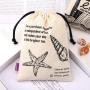 Hot Sale Custom Logo Printing Organic Muslin Bag Small Cotton Shell Jewelry Packaging Drawstring Pouch