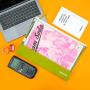 Gelory Clear File Organizer Folders Plastic Transparent Bag File Green Pouch A4 Document Bag