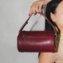 2024 Trendy handbag Manufacturer PU Eco-Friendly Leather Stone Pillow Shoulder Bags Purple Mini Pouch Shoulder Cross body Bag