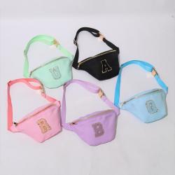 Keymay RTS 12 Colors High Quality Gold Hardware Waterproof Nylon Crossbody Chest Bag Waist Bag Sport Custom Logo Fanny Pack
