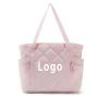 Custom popular women's handbags lightweight fluffy tote bags suitable for travel work winter shopping bag ladies handbags