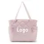Custom popular women's handbags lightweight fluffy tote bags suitable for travel work winter shopping bag ladies handbags
