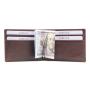 Customized Bifold Money Clip Real Leather Card Holder Wallet