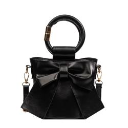 New Designer Woman Handbags Custom  Simple Mobile Phone Bag Bow Bag Wholesale Pu Leather Bucket Crossbody Bag