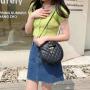 New small round bag handbag 2024 ladies shoulder bag female pu leather wholesale diamond embroidery small crossbody bag