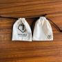 Custom Logo Recyclable  Ramadan Canvas Bags  for Skincare and Cosmetics Gift Bag cotton drawstring pouch
