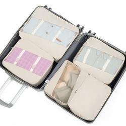 guangdong factory customize pretty design water proof strong travel compression packing cube set for suitcase