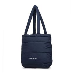 CHANGRONG Custom large Cotton Padded Quilted puffer tote bag for women