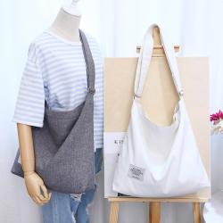 Factory Wholesale Portable Student Handbag Recycled Shopping Bag Women Shoulder Tote Canvas Bag