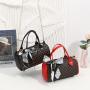 2024 Ladies Printed Handbag PU Small round Bag with Silk Scarf Chain Fashionable Shoulder Crossbody Bag