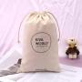 2023 New Arrivals Natural Canvas Christmas Gift Bag For Packing Drawstring Customized Cotton Canvas Shopping Dust Pouch