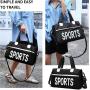 Waterproof Oxford Pink Sports Gym Tote Bags With Pocket And Shoes Compartment Lightweight Single Shoulder Travel Bag