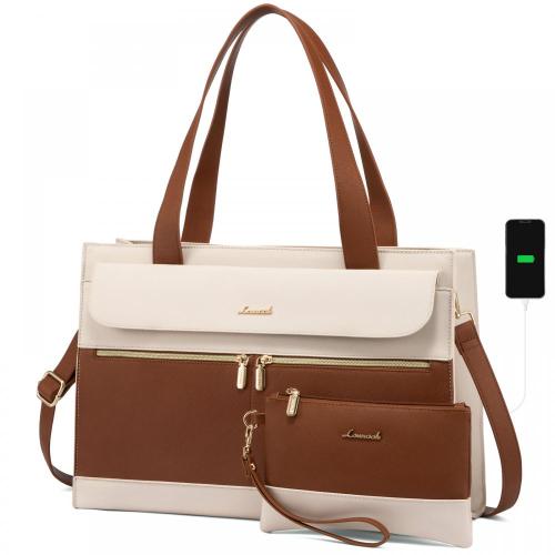 2022 LOVEVOOK wholesale 2pcs fashion casual ladies shoulder bags fashion 15.6inch  briefcase for women purses laptop tote bags