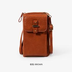 Phone bag for women Summer Fashion Women's Small Litchi Solid Color Mobile Phone Bag Simple Design with Single Strap Wholesale