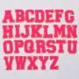 RTS 2.5 Inch Height Glitter Chenille Varsity Letters DIY Makeup Bag Patches Custom Embroidery Vowel Varsity Letter Patch