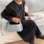 New Design Denim Shoulder Handbags Metal Chain Luxury Crossbody Bag Women Pure Handle Fashion Hand Bag Custom Denim Bag