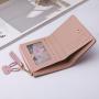 OEM022 Leather Small Wallet Women Luxury Brand Famous Mini Women Wallets Purses Short Coin Zipper Purse Credit Card Holder
