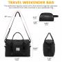 LOVEVOOK 2023 2pcs Cute Foldable Travel Tote Duffle Bag with Toiletry Purse Carry On Weekender set Men Women Travel Luggage Bags