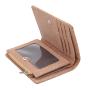 Real Cork Leather Wallet Zipper Around Mini Women Purse With Coin Pouch