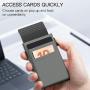 Premium Automatic Pop Up Wallet Aluminum RFID Functional Metal Slim Minimalist Credit Card Holder Minimalist for Front Pocket