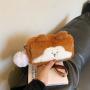 custom animal shape Cartoon cute little squirrel plush bag furry girl doll doll bag shoulder crossbody bag